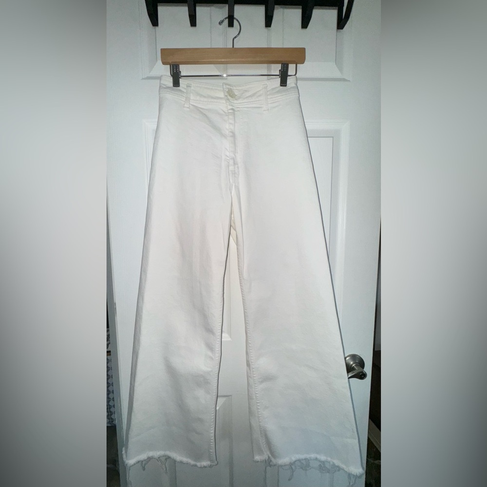 Zara White Mariner Straight Pant